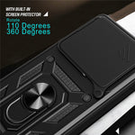 For Xiaomi Poco M8 5G / Redmi Note 15 5G (Global) Case with Slide Camera Lid PC + TPU Kickstand Phone Cover