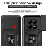 For Xiaomi Poco M8 5G / Redmi Note 15 5G (Global) Case with Slide Camera Lid PC + TPU Kickstand Phone Cover