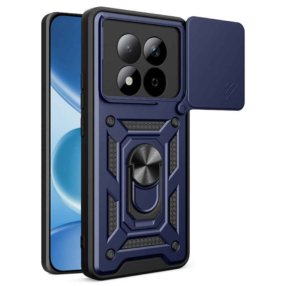 For Xiaomi Redmi Note 15 Pro 5G (Global) Case with Slide Camera Lid PC + TPU Kickstand Phone Cover