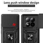 For Xiaomi Redmi Note 15 Pro 5G (Global) Case with Slide Camera Lid PC + TPU Kickstand Phone Cover