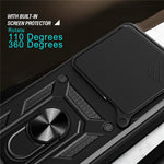 For Xiaomi Redmi Note 15 Pro 5G (Global) Case with Slide Camera Lid PC + TPU Kickstand Phone Cover