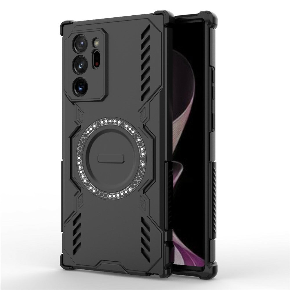 For Samsung Galaxy Note20 Ultra Magnetic Case Butterfly Armor Hollow Heat Dissipation PC + TPU Phone Cover