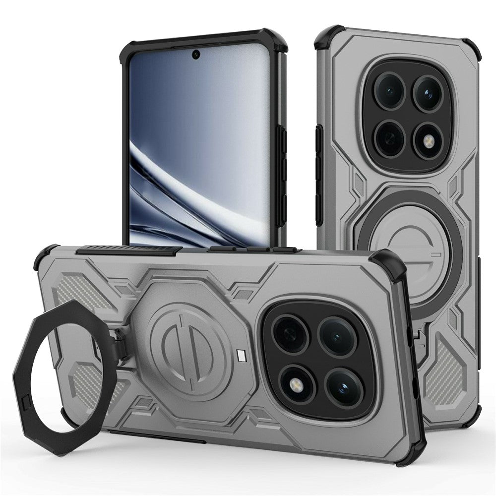 For Xiaomi Poco M8 5G / Redmi Note 15 5G (Global) Magnetic Case Rotating Metal Kickstand Shockproof PC + TPU Phone Back Cover