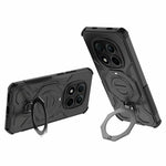 For Xiaomi Redmi Note 15 Pro 5G (Global) Magnetic Case Rotating Metal Kickstand Shockproof PC + TPU Phone Back Cover
