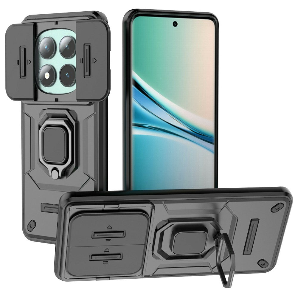 For Xiaomi Poco M8 5G / Redmi Note 15 5G (Global) Case PC + TPU Kickstand Phone Protector with Lens Cover