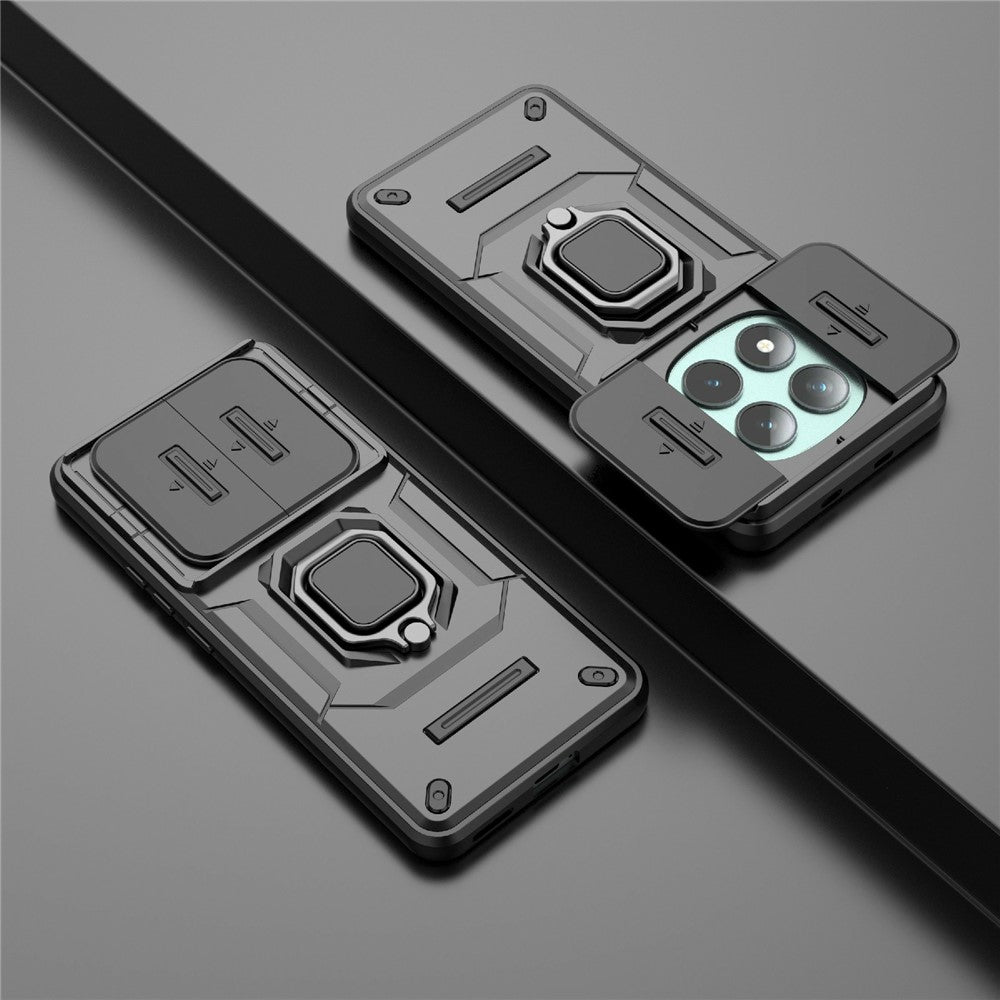 For Xiaomi Poco M8 5G / Redmi Note 15 5G (Global) Case PC + TPU Kickstand Phone Protector with Lens Cover