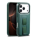 CASENEO For iPhone 17 Pro Max Magnetic Case Wristband PU Leather + PC Shockproof Phone Cover
