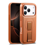 CASENEO For iPhone 17 Pro Magnetic Case Wristband PU Leather + PC Shockproof Phone Cover