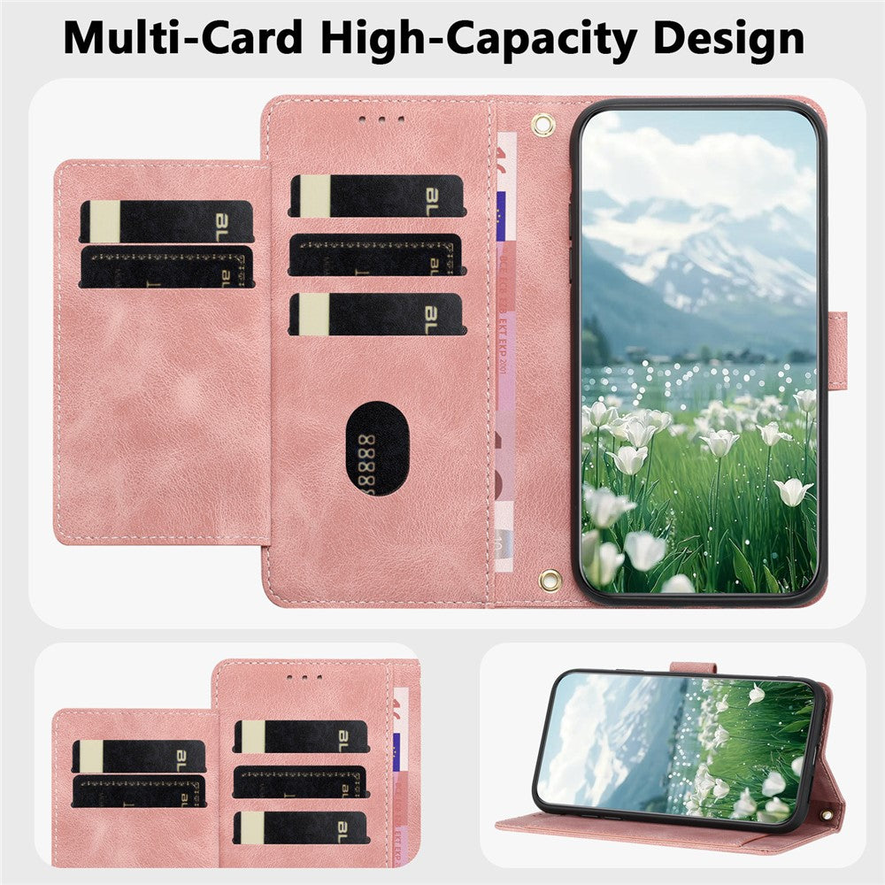 For Xiaomi Redmi Note 15 Pro 5G (Global) Case Tulip Leather Phone Cover with 5 Card Slots Wallet