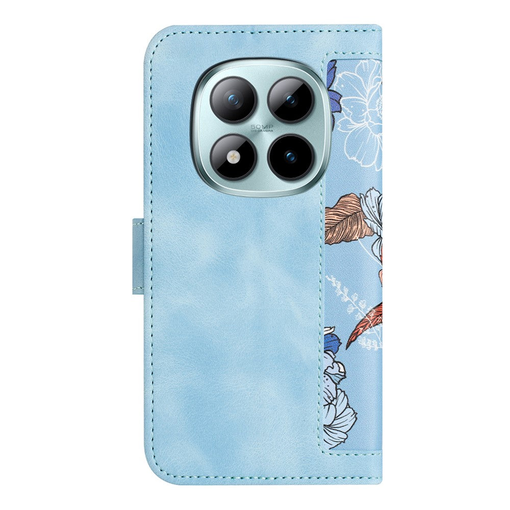 For Xiaomi Redmi Note 15 Pro 5G (Global) Case PU Leather Floral Phone Cover with Card Slots