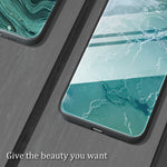 For Xiaomi 12T Pro 5G TPU + Tempered Glass Phone Back Case Marble Pattern Printing Shockproof Anti-Scratch Cover