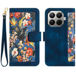 For Xiaomi 15T Pro Case PU Leather Floral Phone Cover with Card Slots