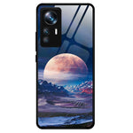 For Xiaomi 12T Pro 5G Stylish Pattern Printing TPU+PC+Tempered Glass Phone Protective Case Anti-Scratch Back Cover
