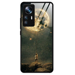 For Xiaomi 12T Pro 5G Stylish Pattern Printing TPU+PC+Tempered Glass Phone Protective Case Anti-Scratch Back Cover