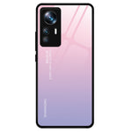 Xiaomi 12T Pro 5G TPU+PC-mobilskal med snyggt mönstertryck och härdat glas, reptålig baksida