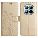 For Xiaomi Poco M8 Pro 5G / Redmi Note 15 Pro+ 5G (Global) Leather Wallet Case Butterfly Flower Imprinted Phone Cover with Strap