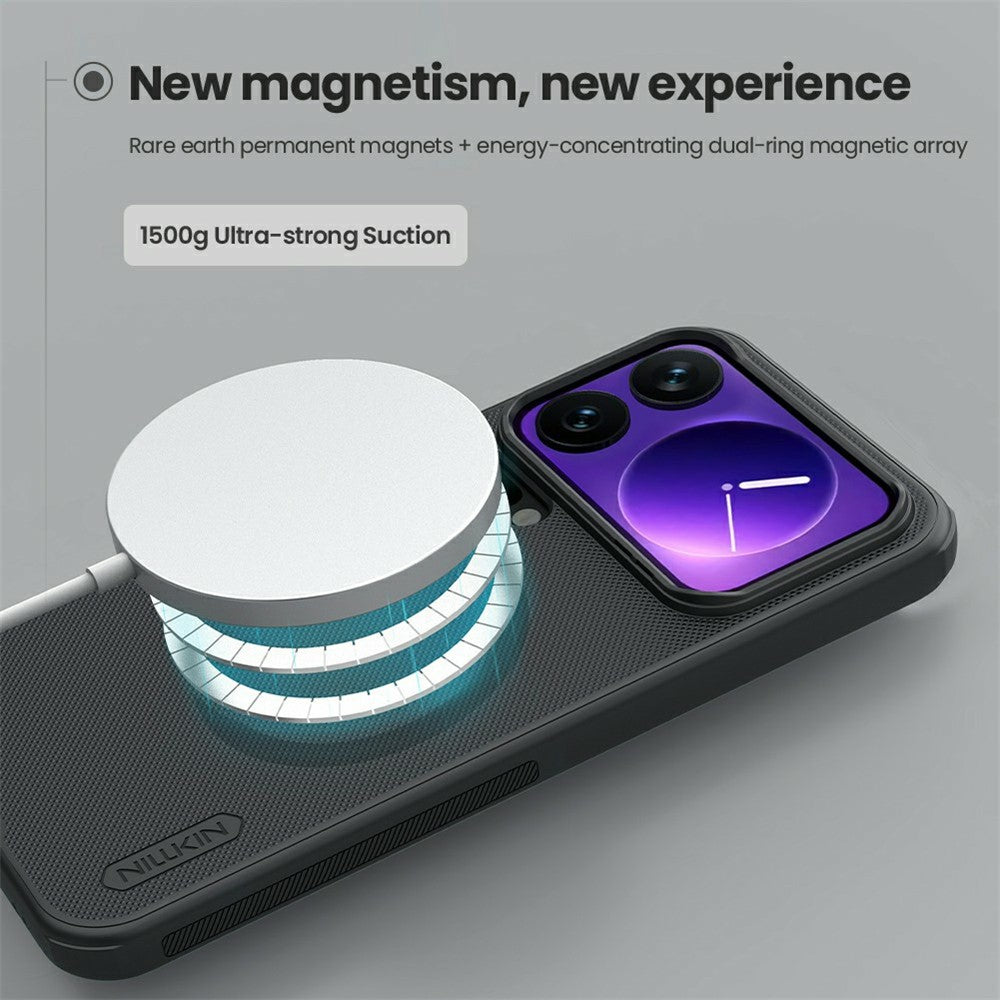 NILLKIN Frosted Shield Pro för Xiaomi 17 Pro Max Magnetiskt Skal PC + TPU mobilskydd