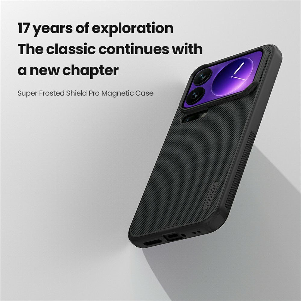 NILLKIN Frosted Shield Pro för Xiaomi 17 Pro Max Magnetiskt Skal PC + TPU mobilskydd