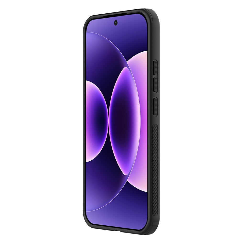 NILLKIN Super Frosted Shield Pro-etui til Xiaomi 17 Pro Max, mat PC TPU, gennemsigtigt sort mobilcover