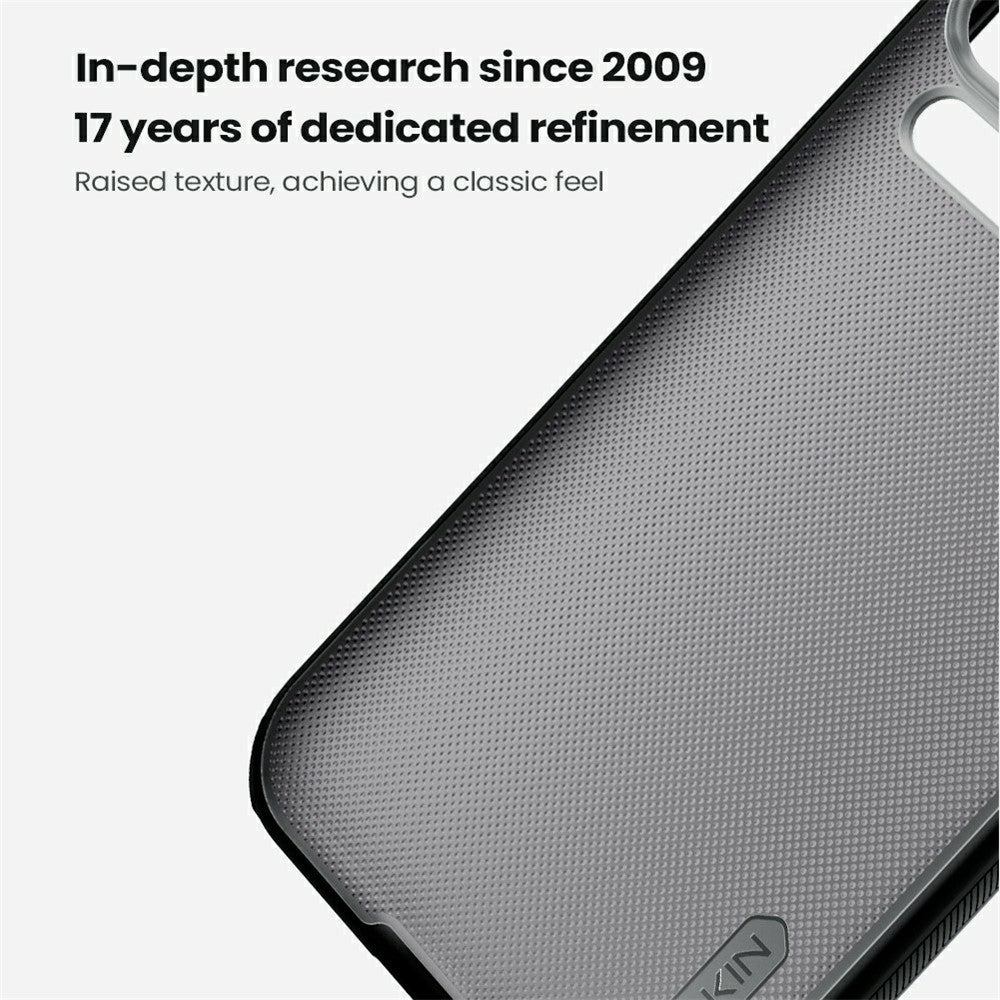 NILLKIN Super Frosted Shield Pro-etui til Xiaomi 17 Pro Max, mat PC TPU, gennemsigtigt sort mobilcover
