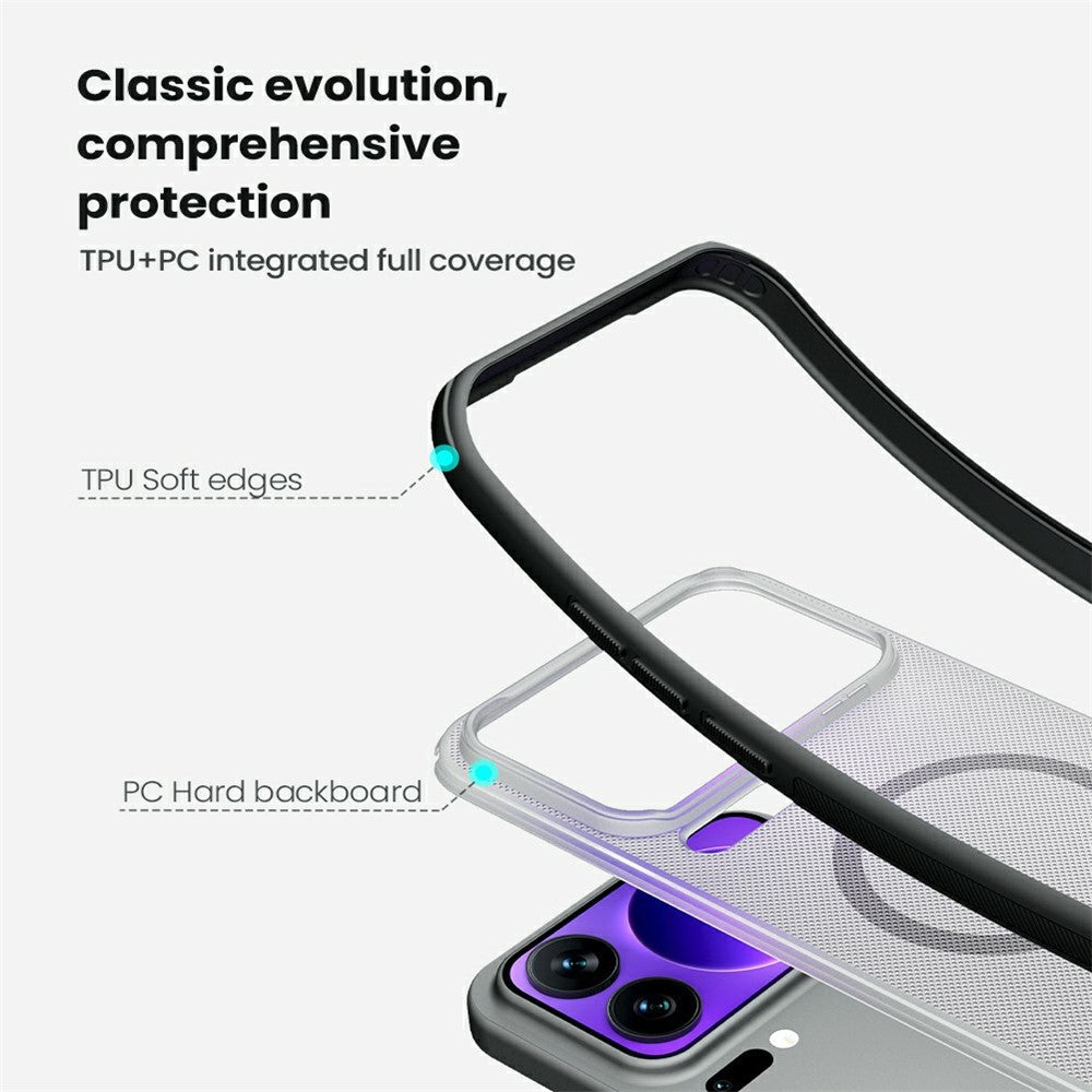 NILLKIN Super Frosted Shield Pro for Xiaomi 17 Pro Max Magnetic Case Matte PC TPU Clear Black Phone Back Cover