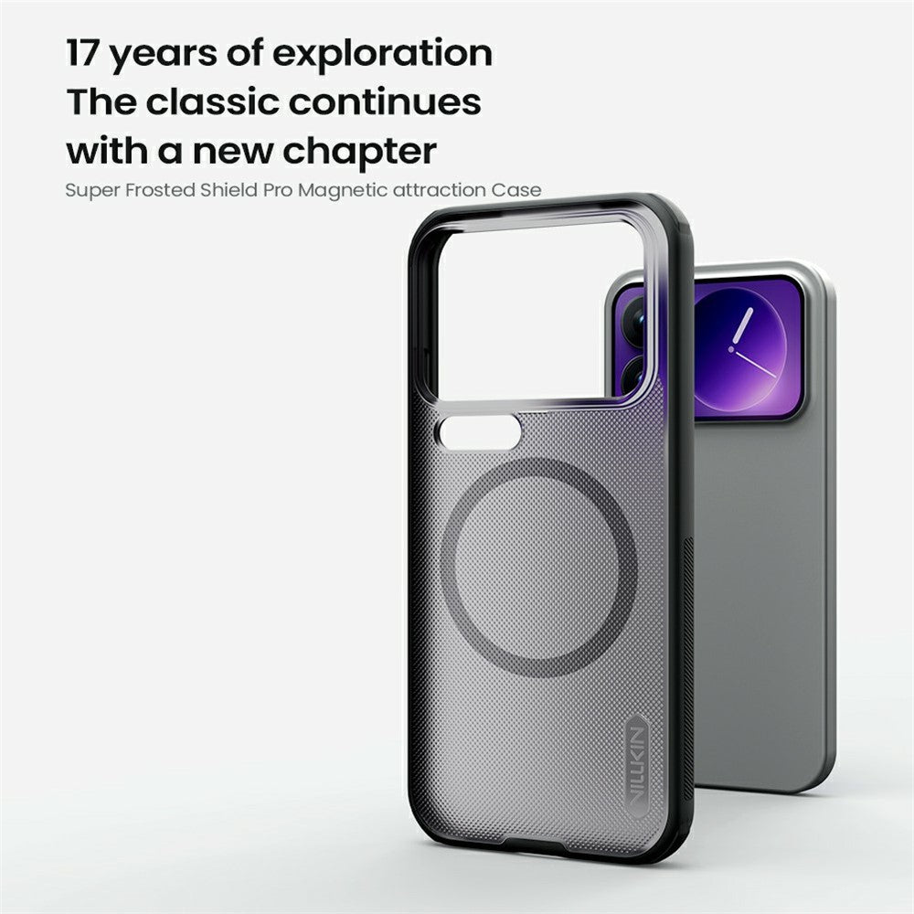 NILLKIN Super Frosted Shield Pro for Xiaomi 17 Pro Magnetic Case Matte PC TPU Clear Black Phone Back Cover