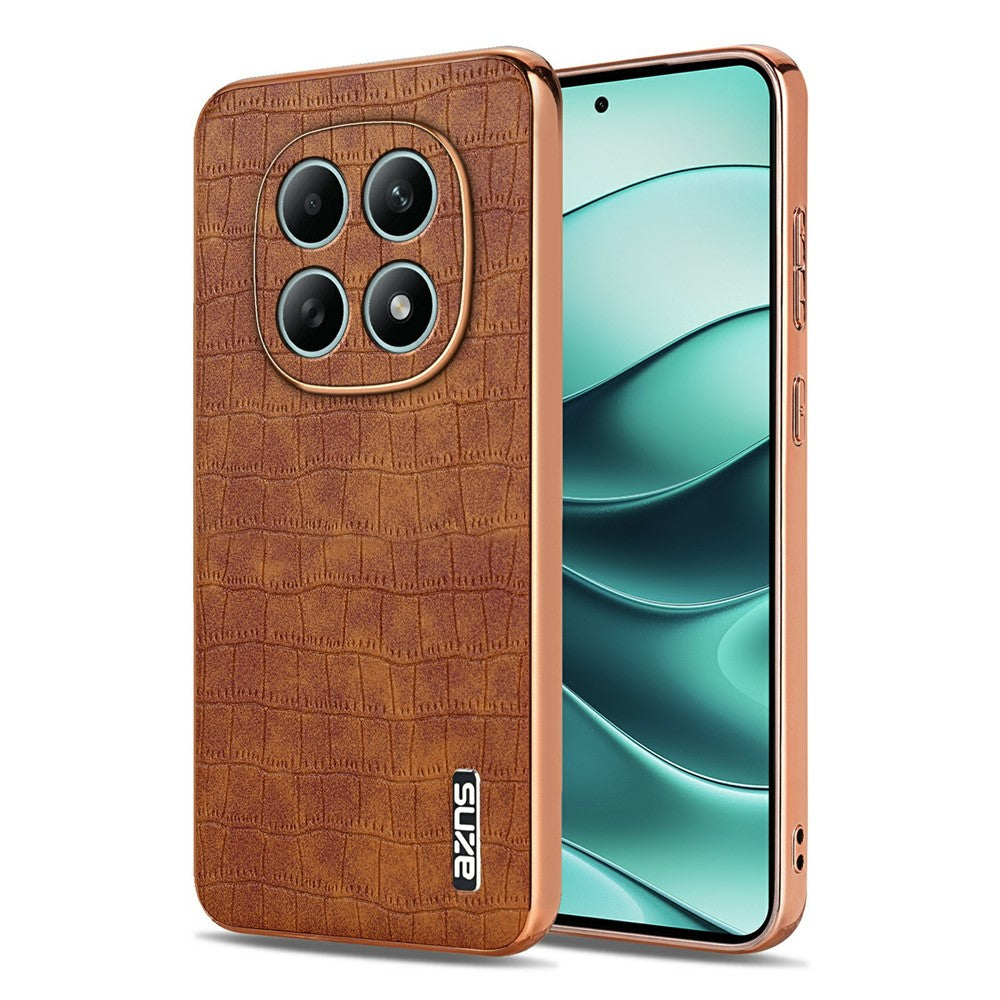 AZNS För Xiaomi Poco M8 5G / Redmi Note 15 5G (Global) Skal Galvaniserad Krokodilstruktur PU + TPU mobilskal