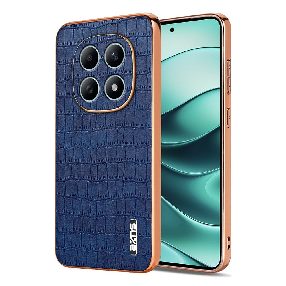 AZNS For Xiaomi Poco M8 5G / Redmi Note 15 5G (Global) Case Electroplating Crocodile Texture PU + TPU Phone Cover