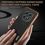AZNS För Xiaomi Poco M8 5G / Redmi Note 15 5G (Global) Skal Galvaniserad Krokodilstruktur PU + TPU mobilskal