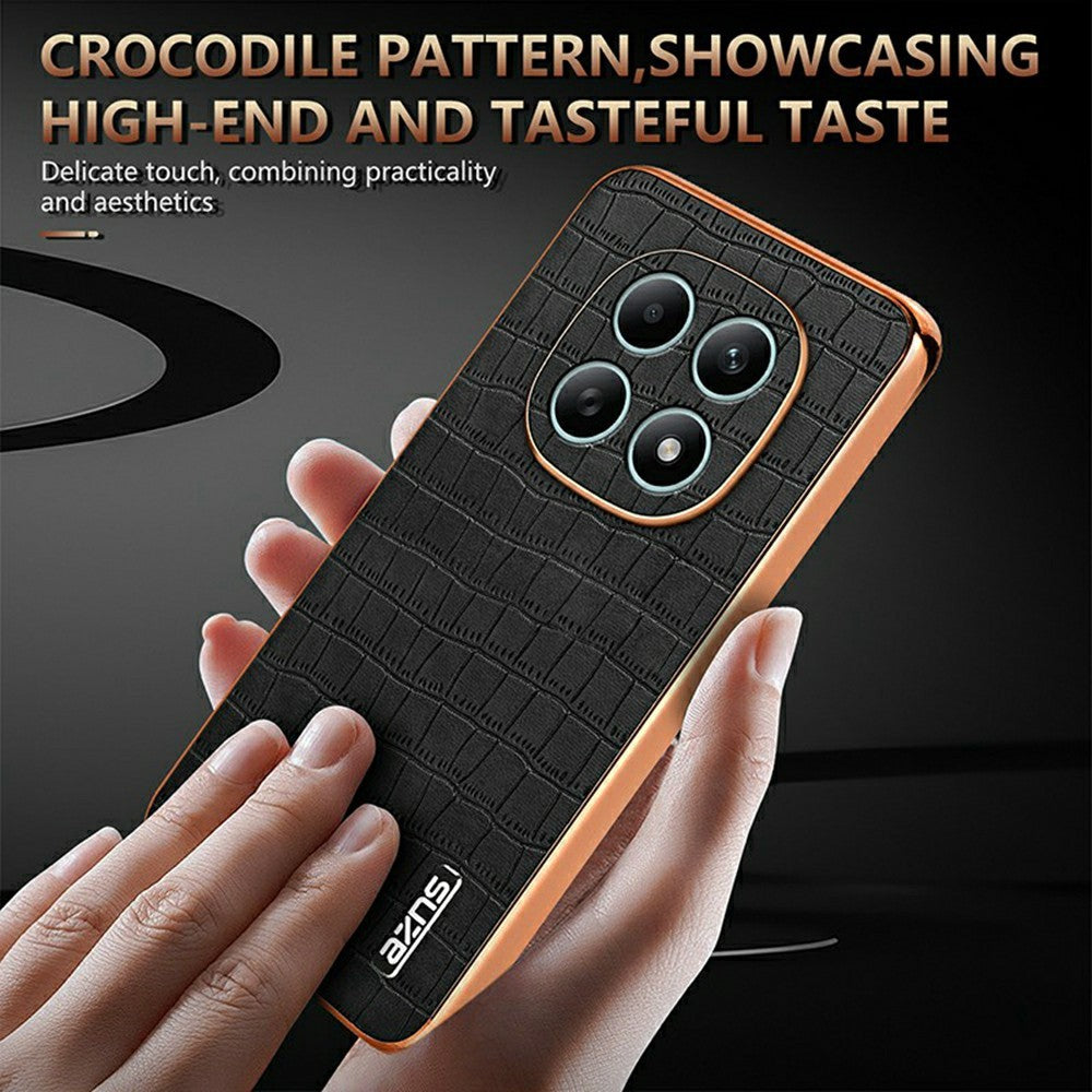 AZNS För Xiaomi Poco M8 5G / Redmi Note 15 5G (Global) Skal Galvaniserad Krokodilstruktur PU + TPU mobilskal