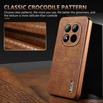AZNS For Xiaomi Redmi Note 15 Pro 5G (Global) Case Electroplating Crocodile Texture PU + TPU Phone Cover