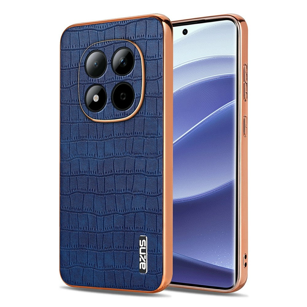 AZNS For Xiaomi Redmi Note 15 Pro 5G (Global) Case Electroplating Crocodile Texture PU + TPU Phone Cover