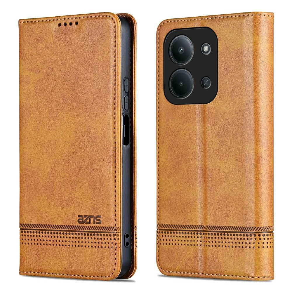 AZNS For Xiaomi Redmi 15C 4G (Global) (171mm)  /  Poco C85 4G (171mm) Case Cowhide Texture PU Leather Wallet Phone Cover