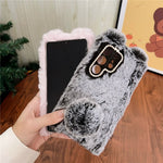 For Samsung Galaxy S26 Ultra Case Plush Cute Bunny Winter Fluffy TPU Phone Cover