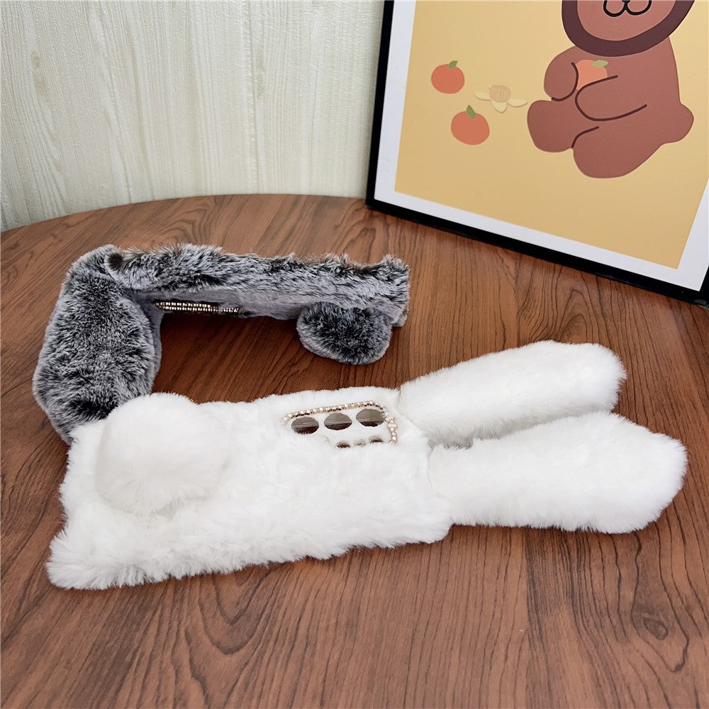 For Samsung Galaxy S26 Ultra Case Plush Cute Bunny Winter Fluffy TPU Phone Cover
