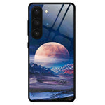 For Samsung Galaxy S23+ Stylish Pattern Printing TPU+PC+Tempered Glass Anti-Scratch Case Cellphone Protective Back Cover