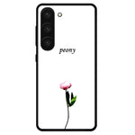 For Samsung Galaxy S23+ Stylish Pattern Printing TPU+PC+Tempered Glass Anti-Scratch Case Cellphone Protective Back Cover