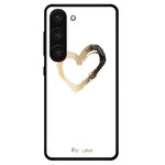 For Samsung Galaxy S23+ Stylish Pattern Printing TPU+PC+Tempered Glass Anti-Scratch Case Cellphone Protective Back Cover