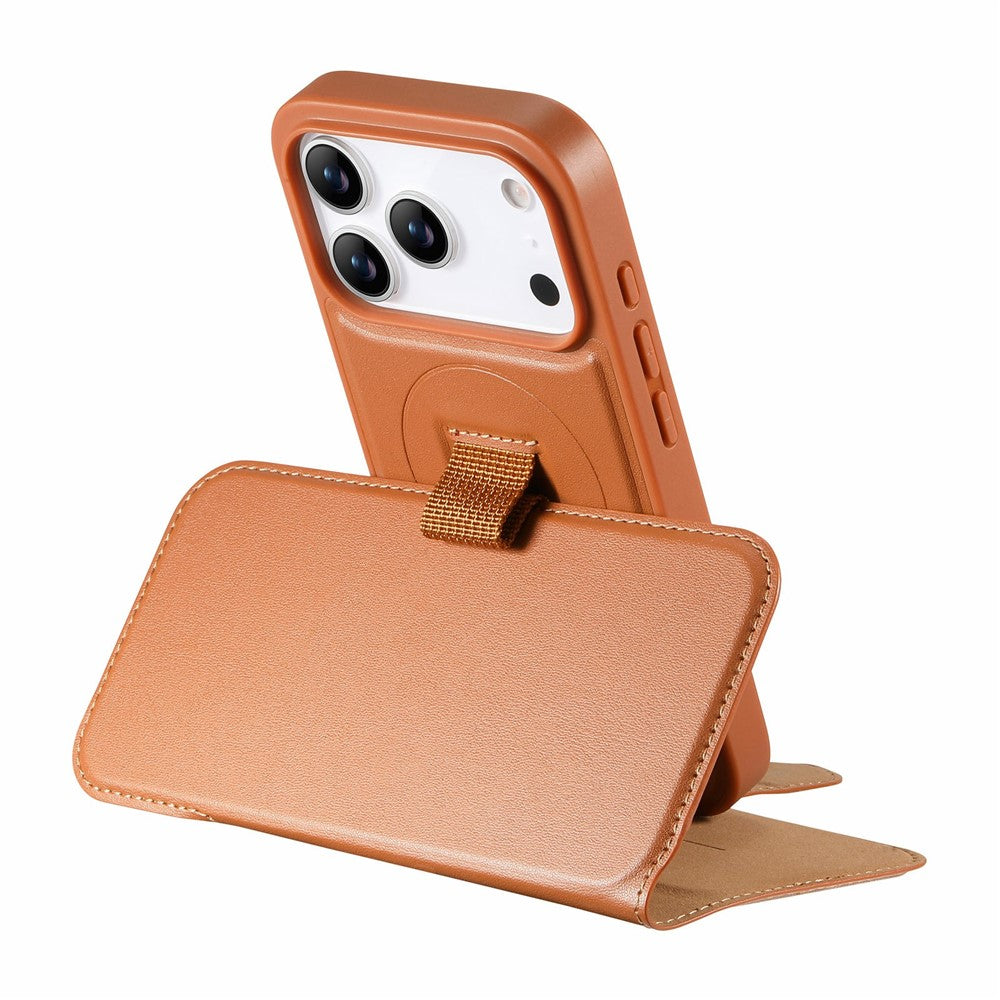 CASENEO For iPhone 18 Pro Max / 17 Pro Max Magnetic Case RFID Blocking Wallet Detachable Leather Phone Cover with Wristband