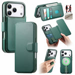 CASENEO For iPhone 18 Pro Max / 17 Pro Max Magnetic Case RFID Blocking Wallet Detachable Leather Phone Cover with Wristband