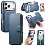 CASENEO For iPhone 18 Pro Max / 17 Pro Max Magnetic Case RFID Blocking Wallet Detachable Leather Phone Cover with Wristband