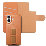 CASENEO For iPhone 17 Magnetic Case RFID Blocking Wallet Detachable Leather Phone Cover with Wristband