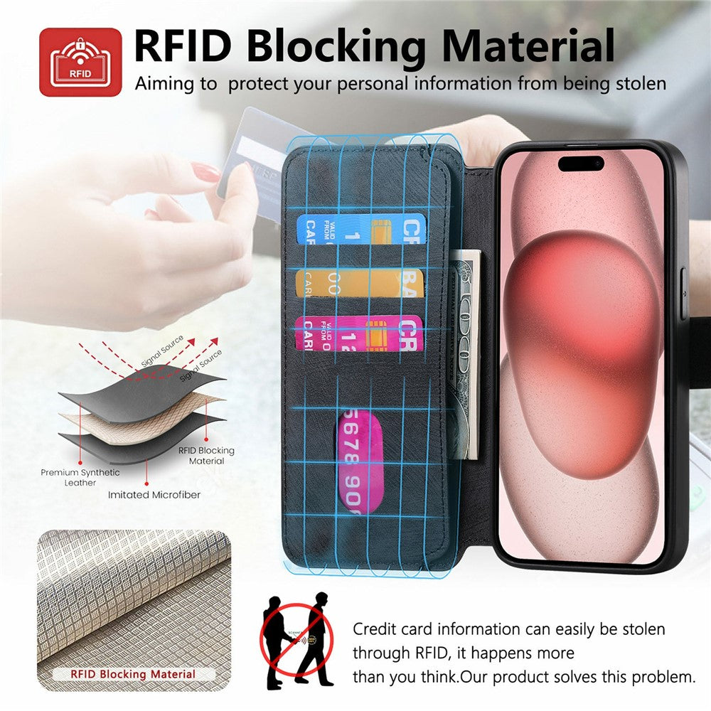 CASENEO MW-03 til iPhone 18 Pro Max / 17 Pro Max etui med aftagelig pung i læder + TPU telefoncover