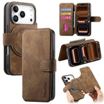 CASENEO MW-03 For iPhone 18 Pro / 17 Pro Case with Detachable Wallet Leather + TPU Phone Cover