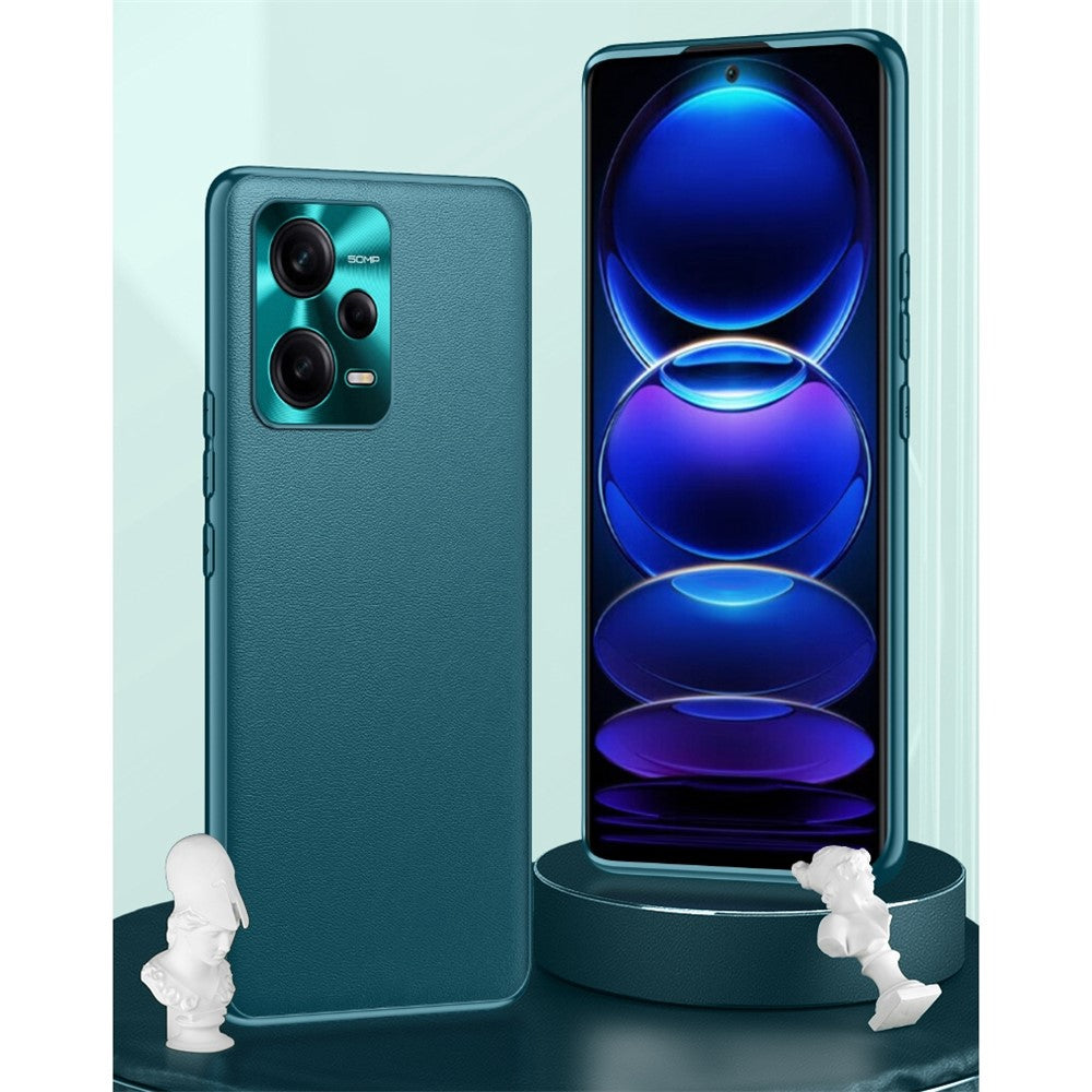 For Xiaomi Redmi Note 12 Pro+ 5G Shockproof PU Leather Coated TPU + PC Hybrid Case Protective Phone Cover
