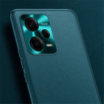 For Xiaomi Redmi Note 12 Pro+ 5G Shockproof PU Leather Coated TPU + PC Hybrid Case Protective Phone Cover
