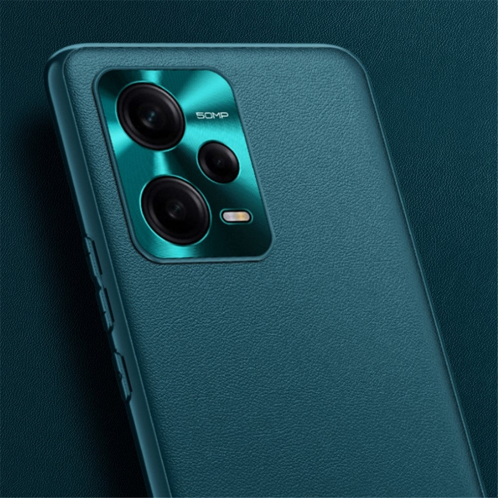 For Xiaomi Redmi Note 12 Pro+ 5G Shockproof PU Leather Coated TPU + PC Hybrid Case Protective Phone Cover