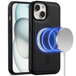 LC.IMEEKE L6 For iPhone 13 mini / 12 mini Case PU Leather Coated PC TPU Phone Cover Compatible with MagSafe