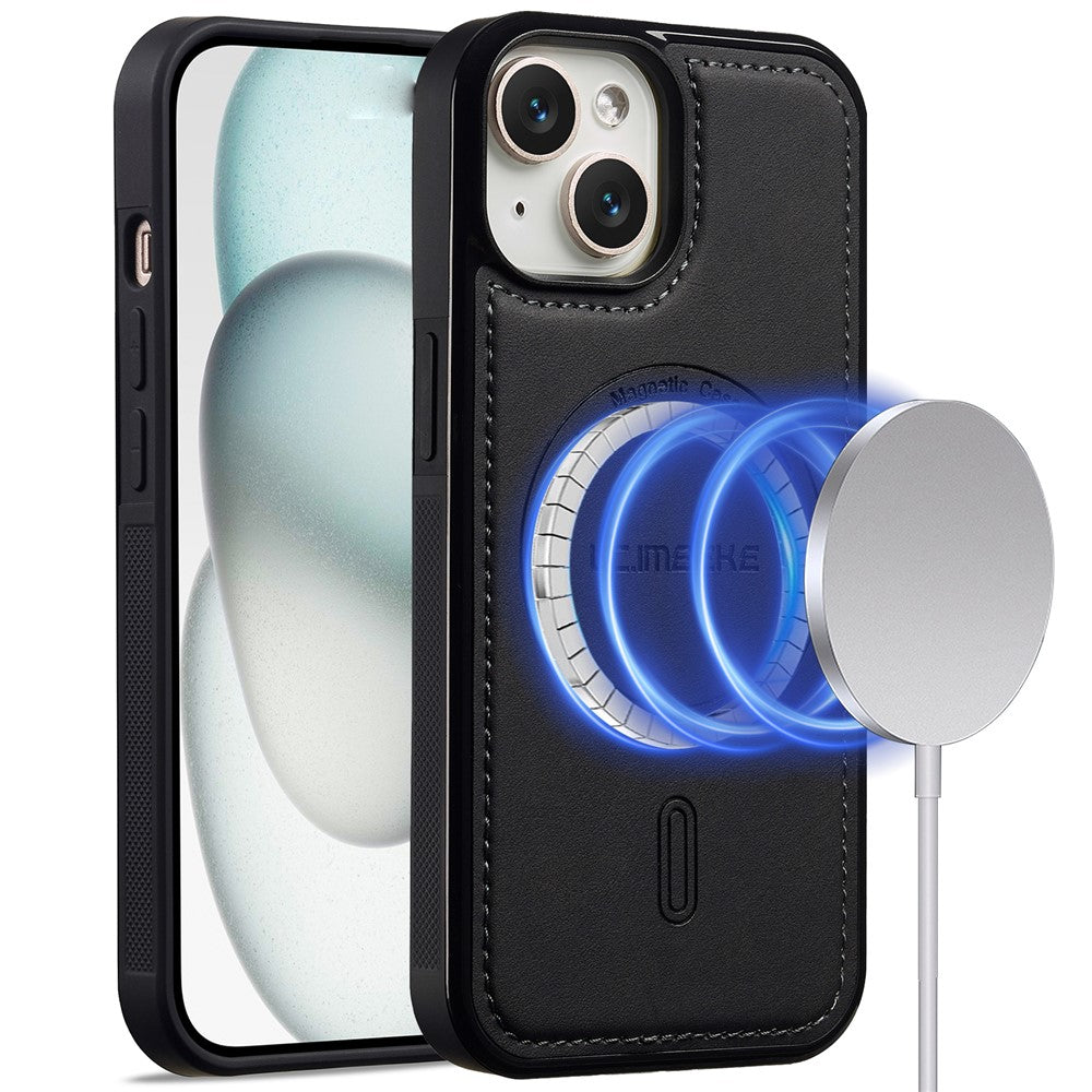 LC.IMEEKE L6 For iPhone 13 mini / 12 mini Case PU Leather Coated PC TPU Phone Cover Compatible with MagSafe