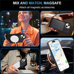LC.IMEEKE L6 For iPhone 13 mini / 12 mini Case PU Leather Coated PC TPU Phone Cover Compatible with MagSafe